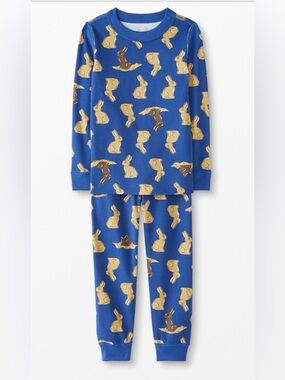 Hanna Andersson Organic Cotton Chocolate Bunny Matching Pajama Set